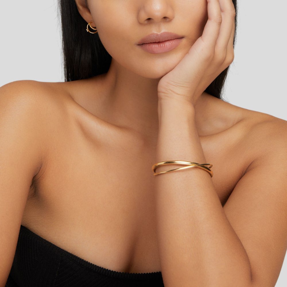 Waverly - Gold Twist Armband — gefertigt für Qualität im Alltag.