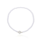 Elora - Flower Clasp Choker Necklace White — made with care and attention to detail. Elora - Flower Clasp Choker Necklace White — made with care and attention to detail.