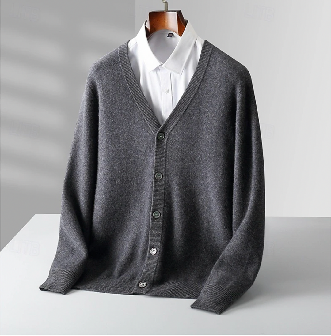 Cardigan boutonné pour hommes avec classique V-Ausschnitt – Bequeme Passform