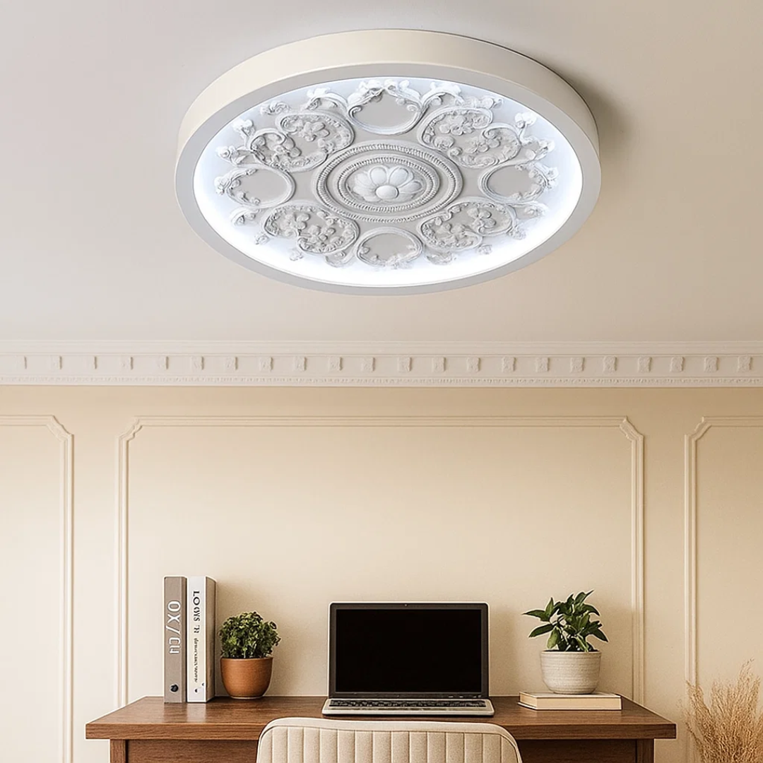 Moderne Harz-Deckenlampe mit variabler Lichtfarbe