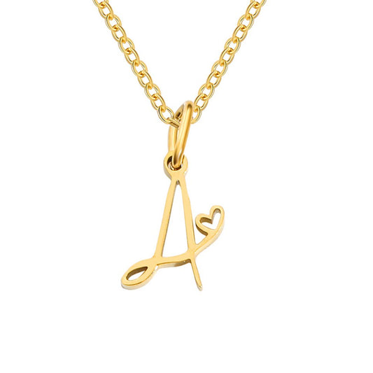 Skyla - Letter Heart Necklace — made with care and attention to detail.