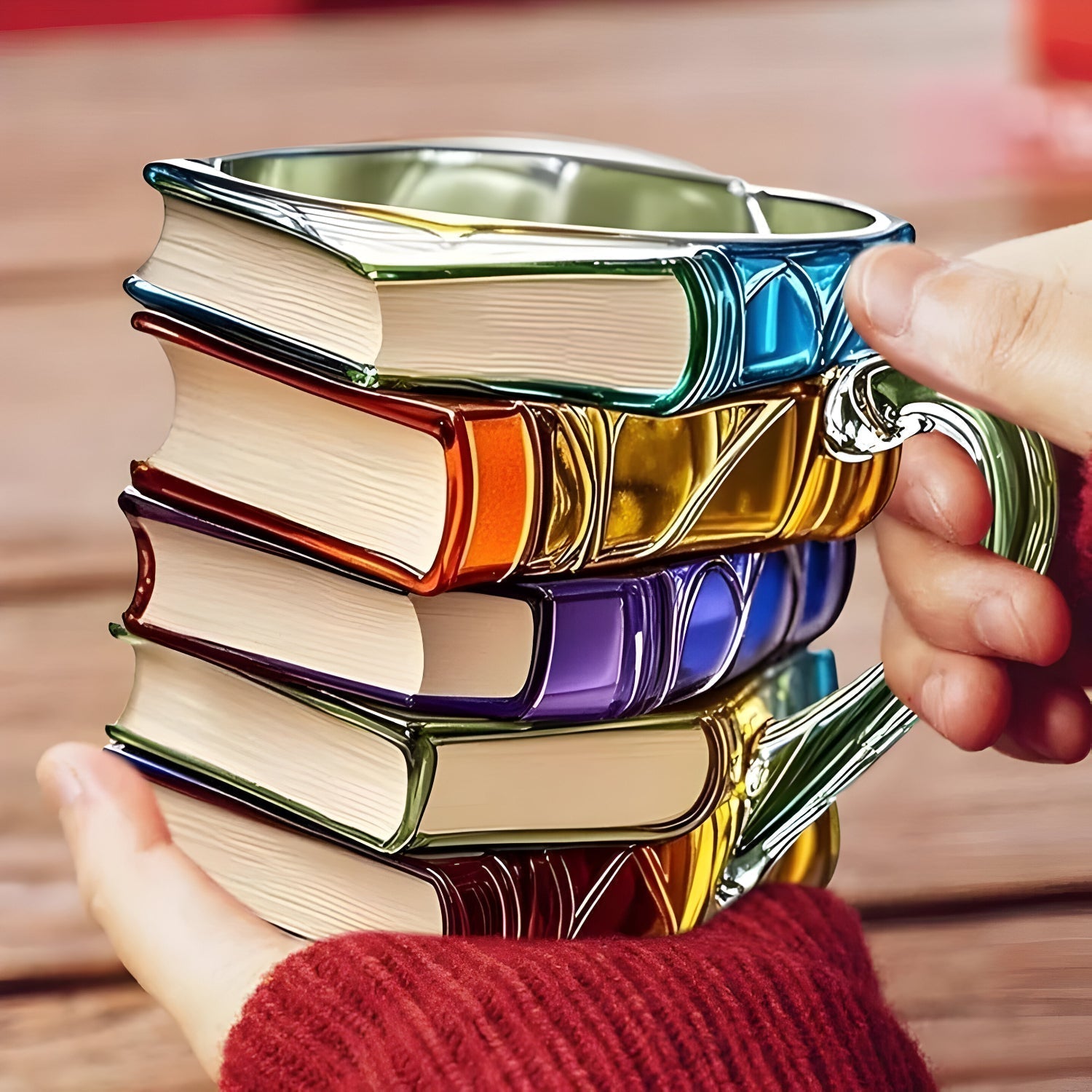 Resin-Becher Buntes 3D Buch Design