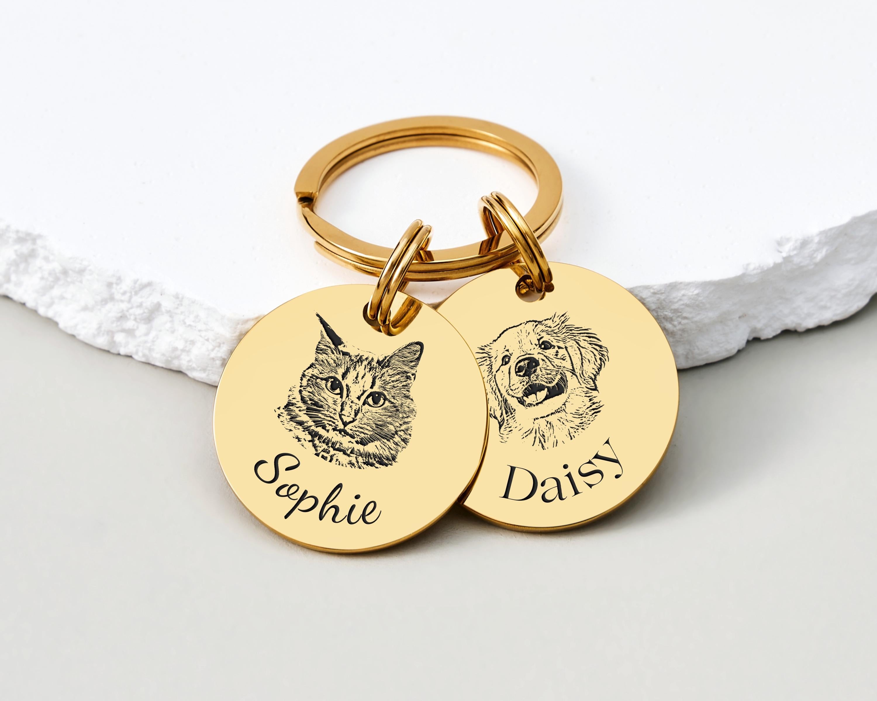 Engraved Pet Portrait Keychain — crafted for everyday quality. Engraved Pet Portrait Keychain — crafted for everyday quality.