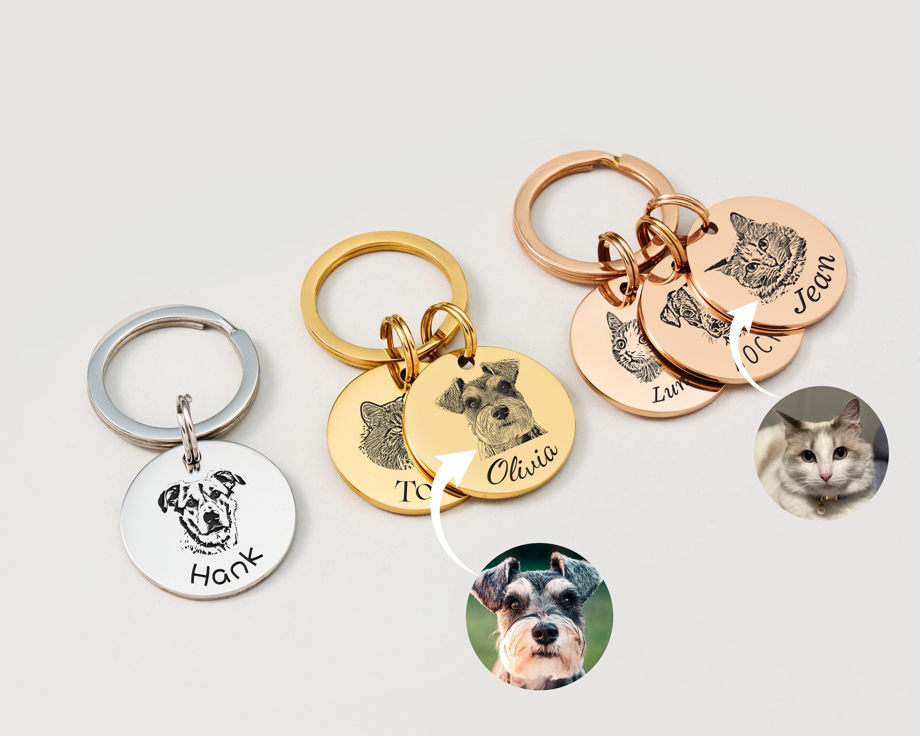 Engraved Pet Portrait Keychain — crafted for everyday quality. Engraved Pet Portrait Keychain — crafted for everyday quality.