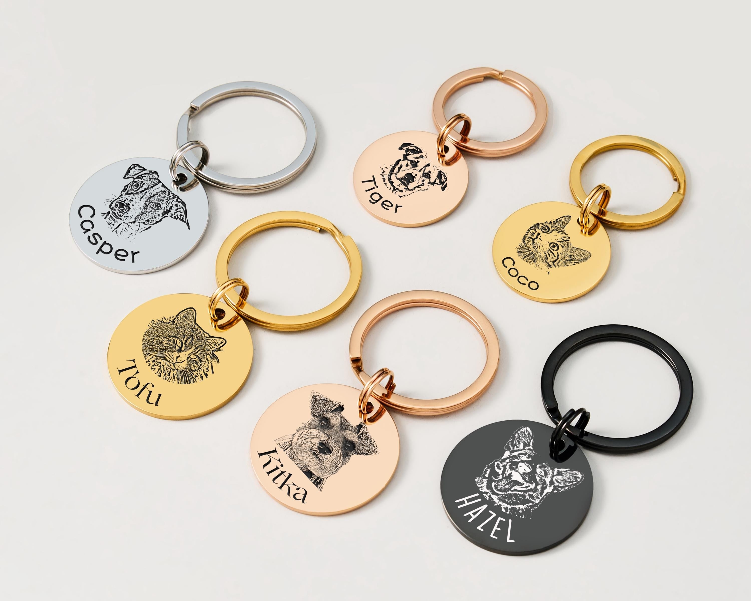 Engraved Pet Portrait Keychain — crafted for everyday quality. Engraved Pet Portrait Keychain — crafted for everyday quality.
