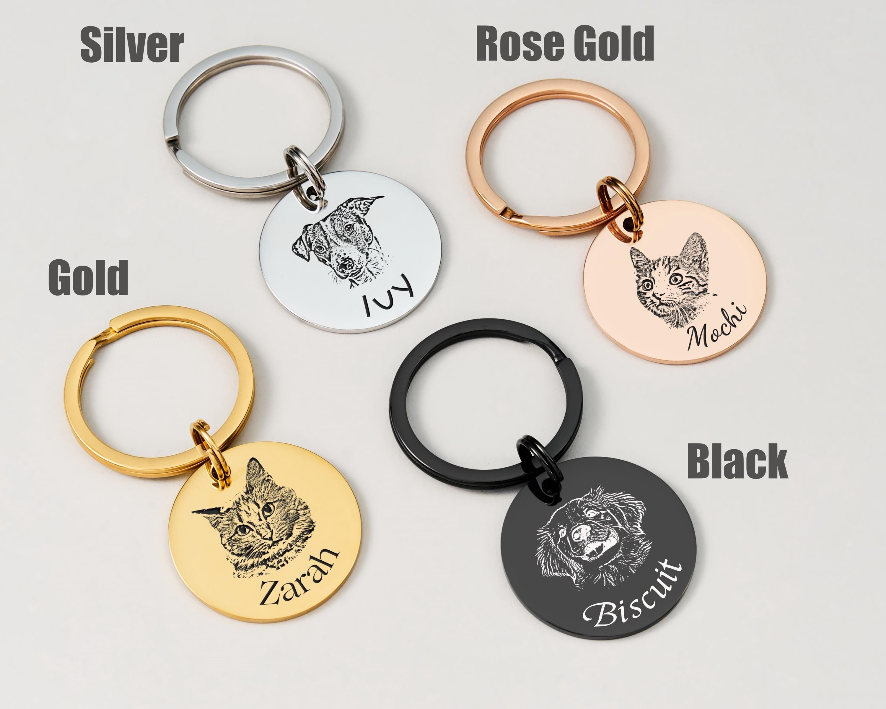 Engraved Pet Portrait Keychain — crafted for everyday quality. Engraved Pet Portrait Keychain — crafted for everyday quality.