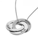Mabel - Intertwined Name Circles Necklace — crafted for everyday quality. Mabel - Intertwined Name Circles Necklace — crafted for everyday quality.