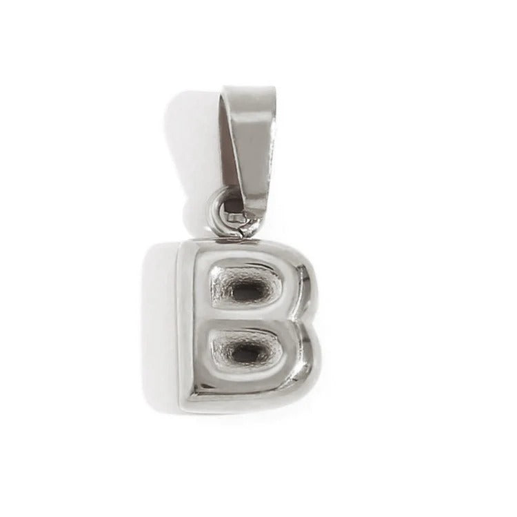 Esme - Bubble Letter Necklace Silver — designed to inspire your lifestyle. Esme - Bubble Letter Necklace Silver — designed to inspire your lifestyle.