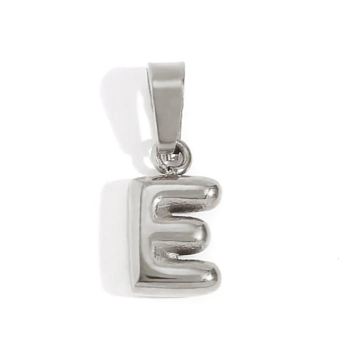 Esme - Bubble Letter Necklace Silver — designed to inspire your lifestyle. Esme - Bubble Letter Necklace Silver — designed to inspire your lifestyle.