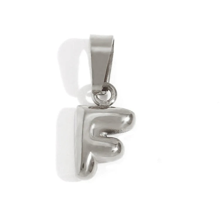 Esme - Bubble Letter Necklace Silver — designed to inspire your lifestyle. Esme - Bubble Letter Necklace Silver — designed to inspire your lifestyle.