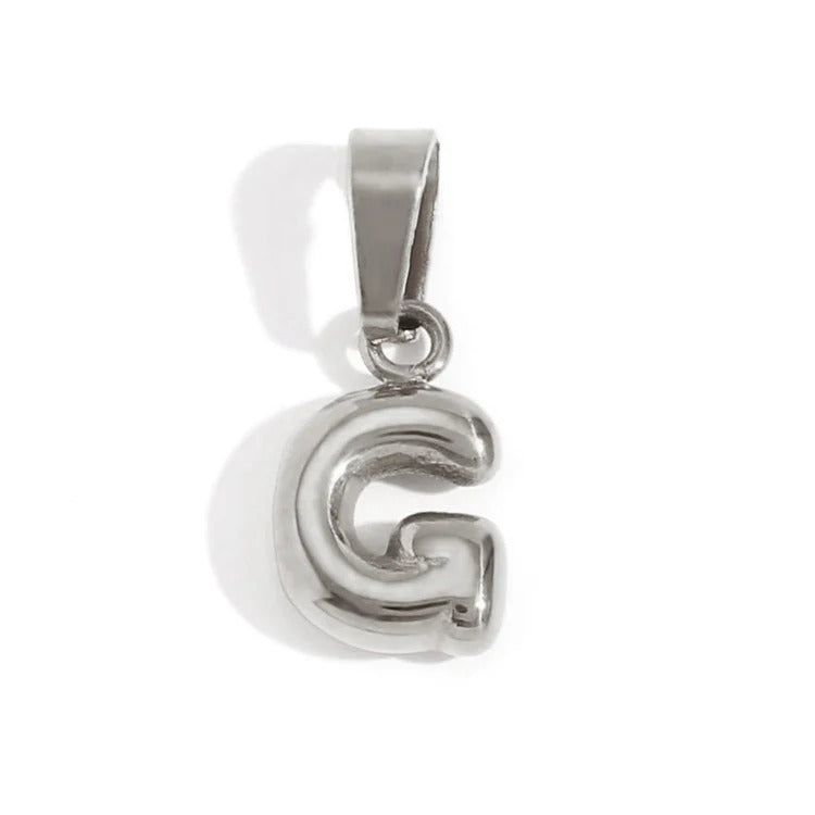 Esme - Bubble Letter Necklace Silver — designed to inspire your lifestyle. Esme - Bubble Letter Necklace Silver — designed to inspire your lifestyle.