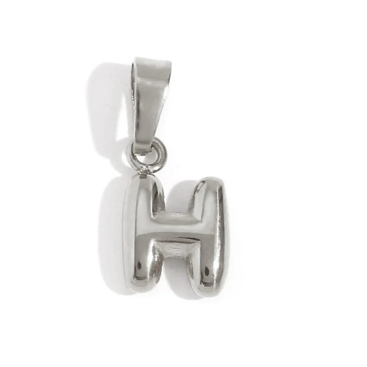 Esme - Bubble Letter Necklace Silver — designed to inspire your lifestyle. Esme - Bubble Letter Necklace Silver — designed to inspire your lifestyle.