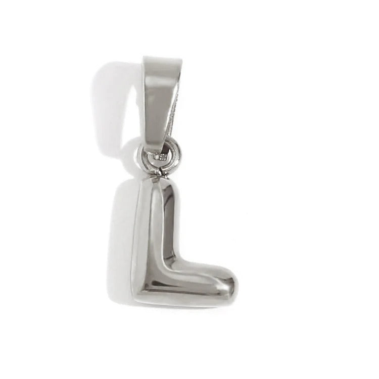 Esme - Bubble Letter Necklace Silver — designed to inspire your lifestyle. Esme - Bubble Letter Necklace Silver — designed to inspire your lifestyle.