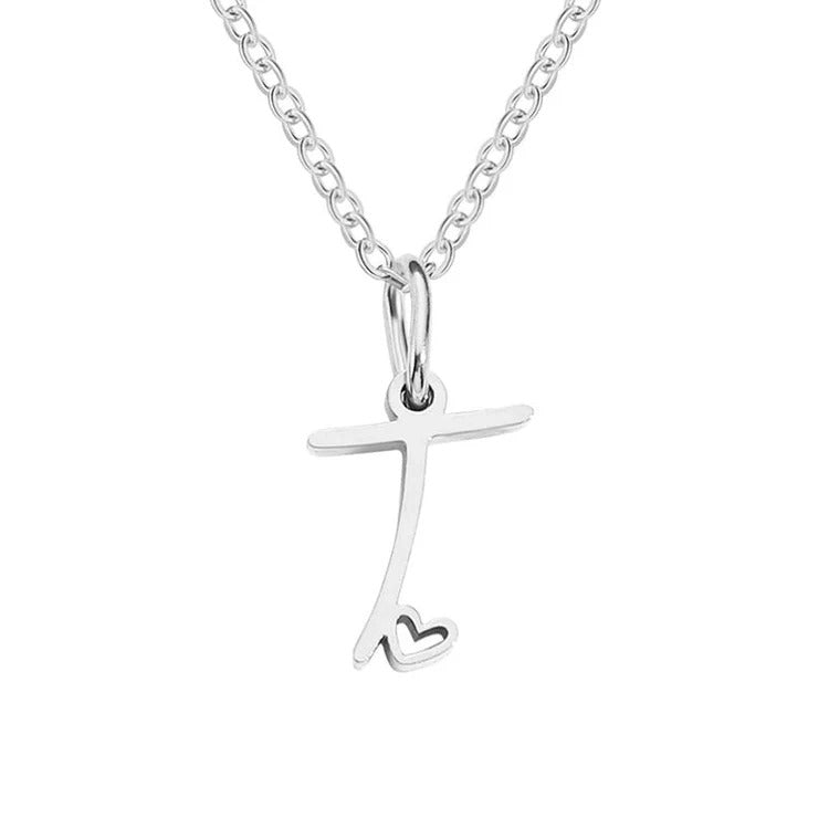 Skyla - Letter Heart Necklace — made with care and attention to detail. Skyla - Letter Heart Necklace — made with care and attention to detail.