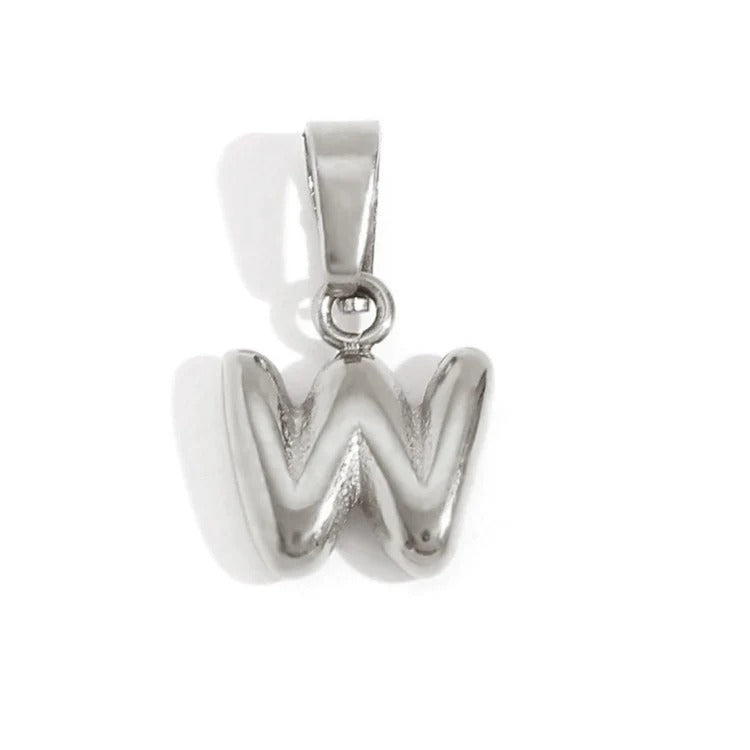 Esme - Bubble Letter Necklace Silver — designed to inspire your lifestyle. Esme - Bubble Letter Necklace Silver — designed to inspire your lifestyle.