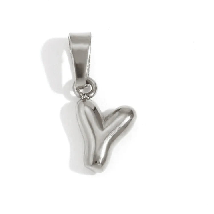 Esme - Bubble Letter Necklace Silver — designed to inspire your lifestyle. Esme - Bubble Letter Necklace Silver — designed to inspire your lifestyle.