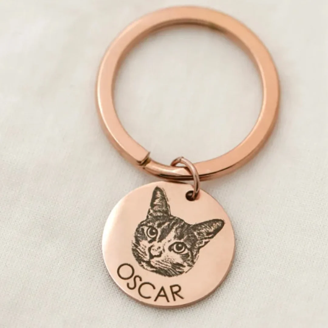 Engraved Pet Portrait Keychain — crafted for everyday quality. Engraved Pet Portrait Keychain — crafted for everyday quality.