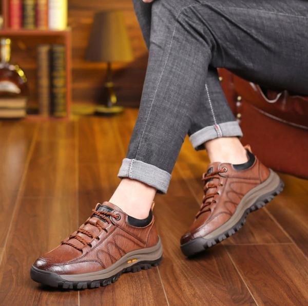 Bequeme und Wasserdichte Orthopädische Lederschuhe für Herren