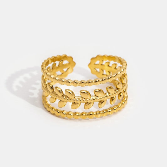 Marissa - Layered Gold Leaf Ring — bringing modern charm to your space.
