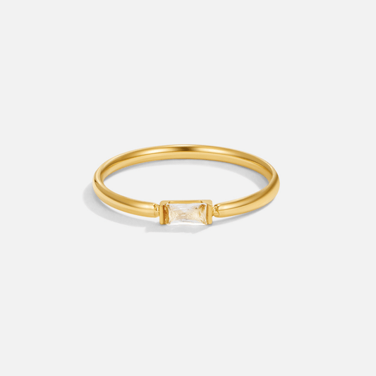 Shaina - Crystal Gold Ring — made with care and attention to detail.