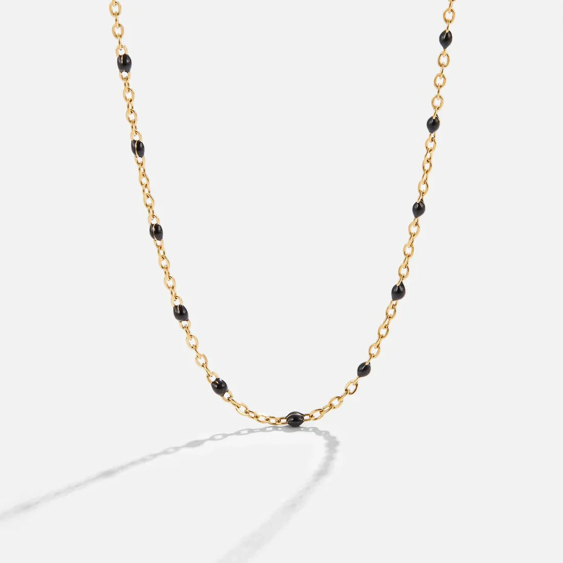 Noa - Black Bead Necklace — made with care and attention to detail. Noa - Black Bead Necklace — made with care and attention to detail.