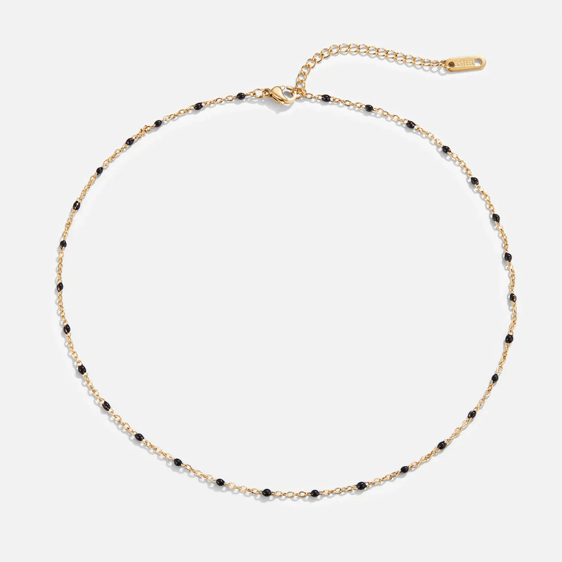 Noa - Black Bead Necklace — made with care and attention to detail. Noa - Black Bead Necklace — made with care and attention to detail.
