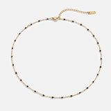 Noa - Black Bead Necklace — made with care and attention to detail. Noa - Black Bead Necklace — made with care and attention to detail.
