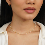 Noa - White Bead Necklace — made with care and attention to detail. Noa - White Bead Necklace — made with care and attention to detail.
