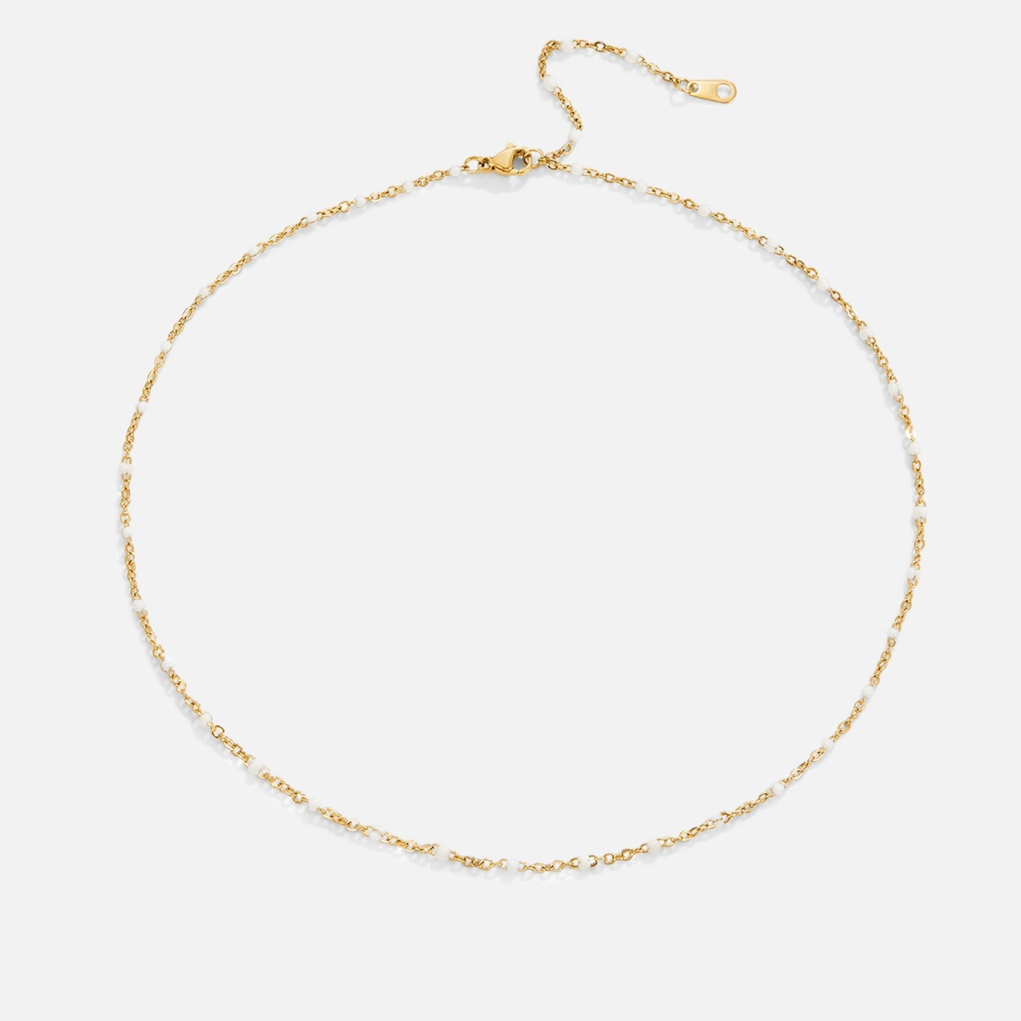 Noa - White Bead Necklace — made with care and attention to detail. Noa - White Bead Necklace — made with care and attention to detail.
