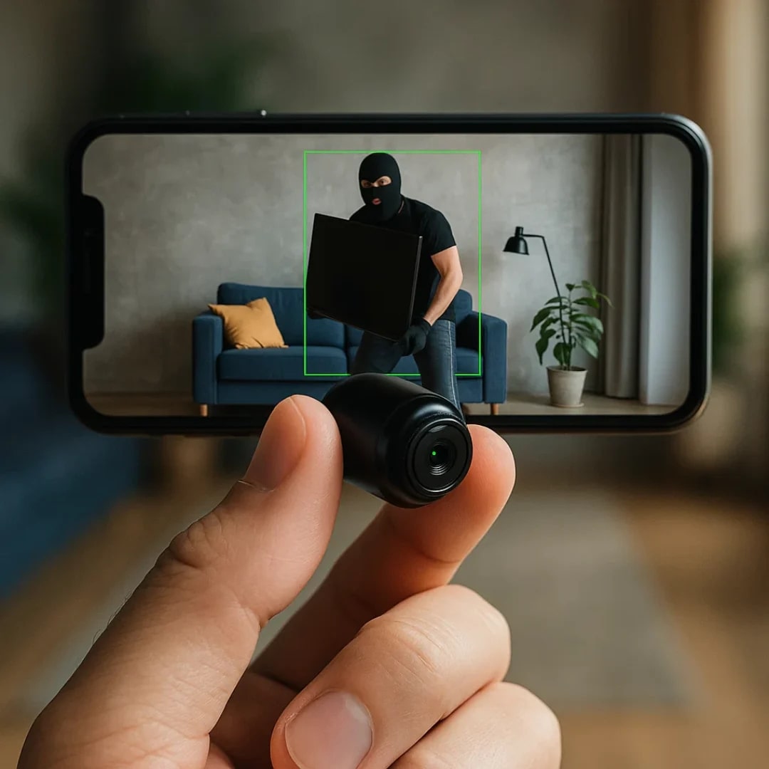 Smarte HD-Minikamera mit App & Bewegungserkennung