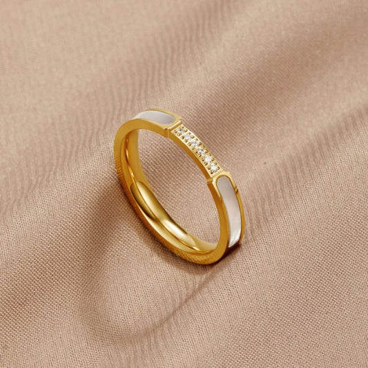 Sylvie - Pearl & Crystal Ring — made with care and attention to detail.
