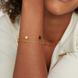 Sophia - Onyx & White Stone Bracelet — made with care and attention to detail. Sophia - Onyx & White Stone Bracelet — made with care and attention to detail.