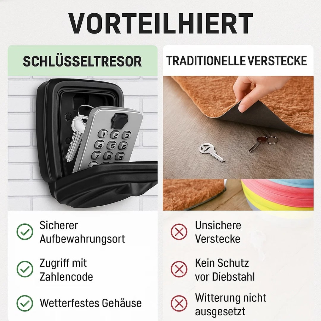 Schlüsselsafe Outdoor | Schlüsselsafe mit Code | SafeHaus