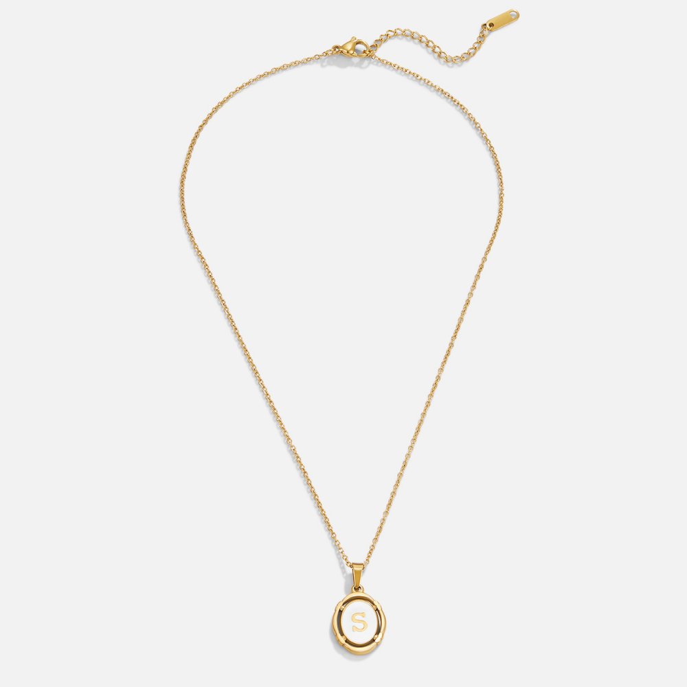 Trinity - Vintage Gold Letter Necklace — made with care and attention to detail. Trinity - Vintage Gold Letter Necklace — made with care and attention to detail.