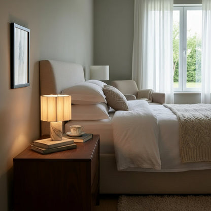 Lampe de table Mirna en marbre