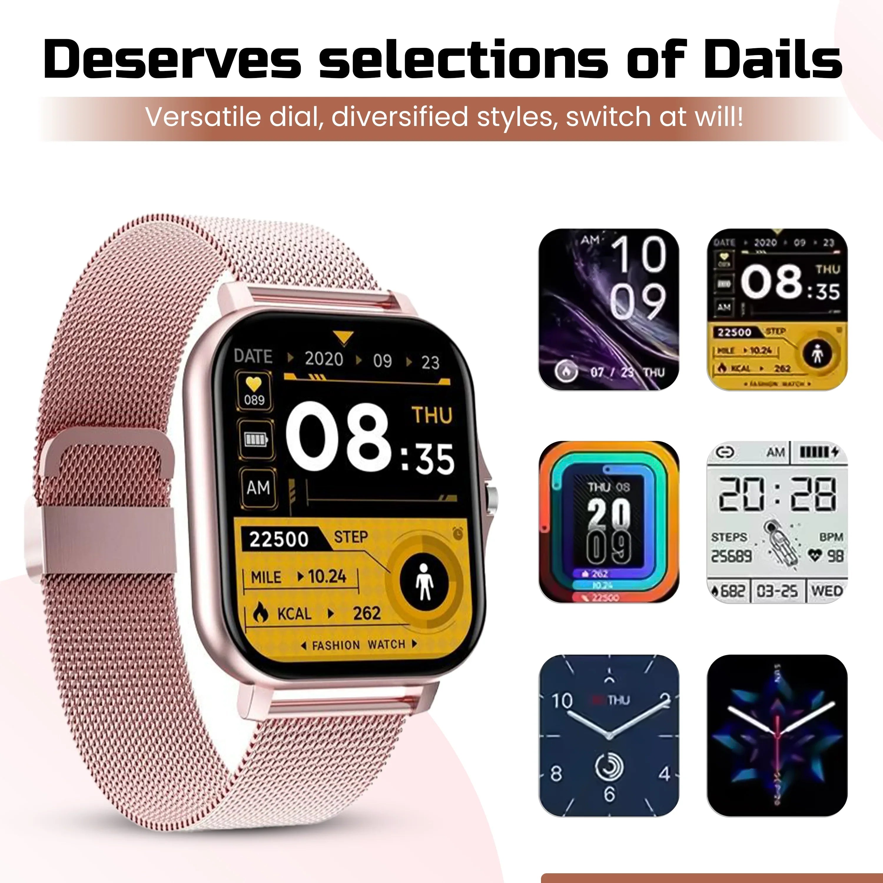 Damen Smartwatch - Schlankes Design - Gesundheitsüberwachung