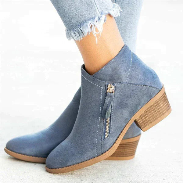 Orthopädische Damenstiefel aus Leder
