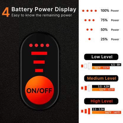 Gants chauffants rechargeables à écran tactile - Imperméables et chauds pour l'hiver