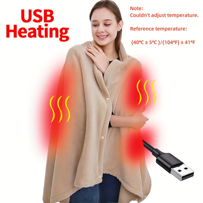 Elektrische Deken Sjaal - Draagbare Verhitte Deken voor Thuis &amp; Reizen