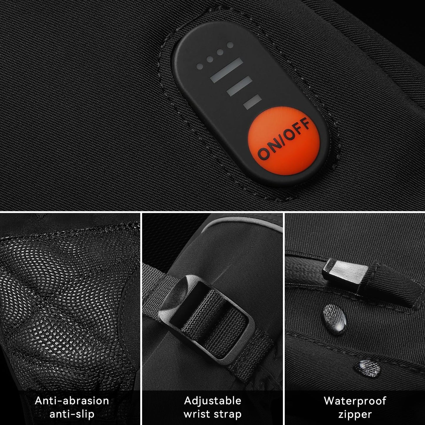 Gants chauffants rechargeables à écran tactile - Imperméables et chauds pour l'hiver