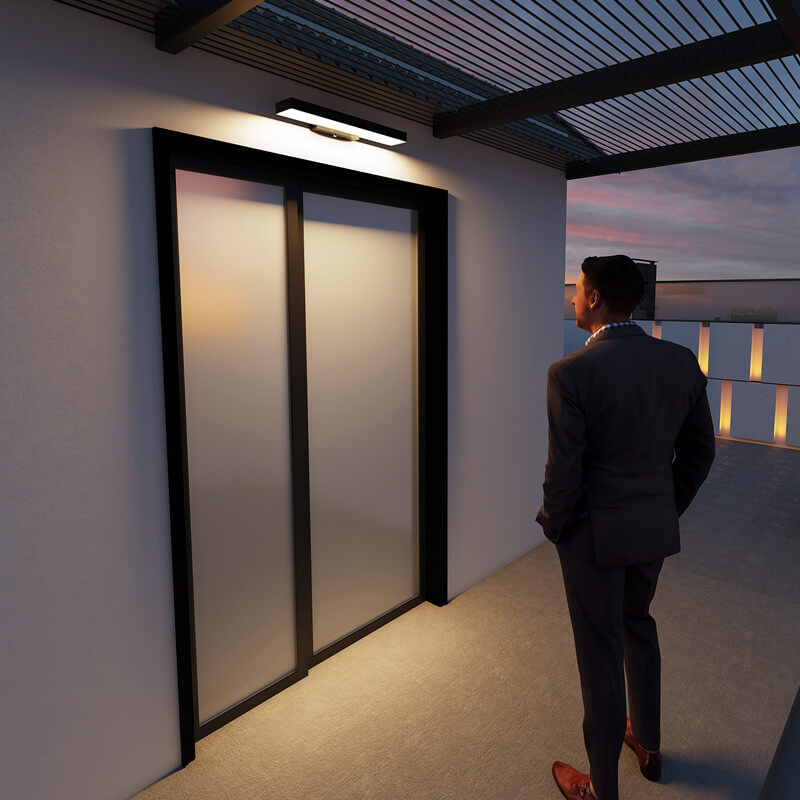 Applique murale extérieure à LED avec détecteur de mouvement - Éclairage de sécurité résistant aux intempéries