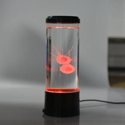 Colorful LED Lava Lamp with Jellyfish Effect - USB Table Light