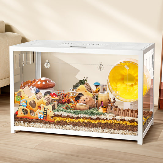Grande cage pour hamsters nains et syriens - Habitat empilable pour petits animaux
