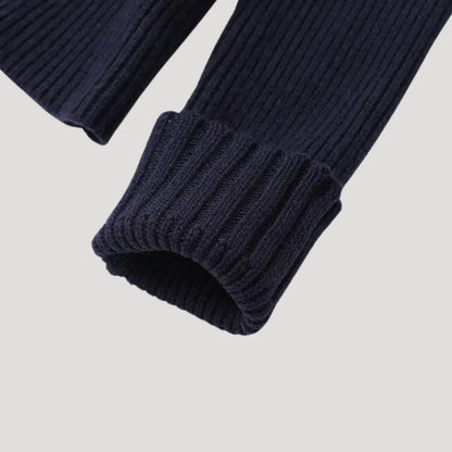 Dames Gebreide Cardigan avec Denim Accenten | Contraste élégant et style moderne