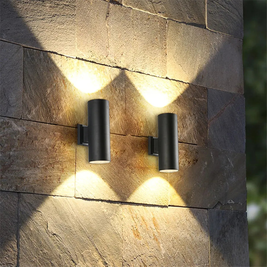 Black Aluminium Outdoor Wall Light - Waterproof Exterior Lighting