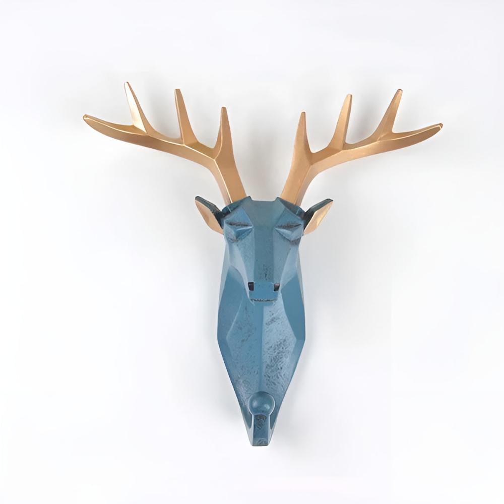 Wall-Mounted Animal Head Key Holder Rack for Home Decor