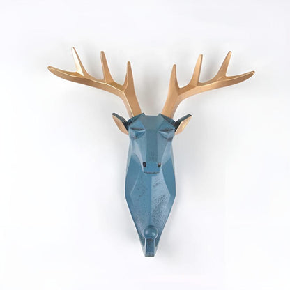 Wall-Mounted Animal Head Key Holder Rack for Home Decor
