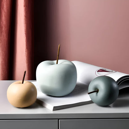 Ornements décoratifs en céramique en forme de pomme pour la maison et les fêtes