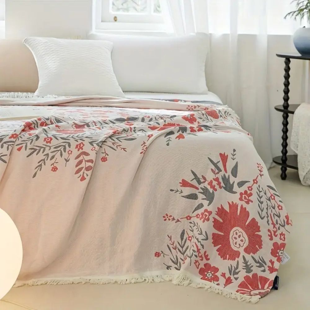 Versailles-inspirierte reversible Blumen-Decke