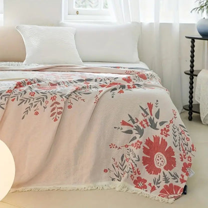 Versailles-inspirierte reversible Blumen-Decke